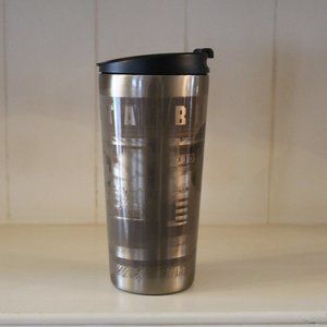 STARBUCKS 2014 Rare Stainless Steel First Store Gold Tumbler LTD Edition 16oz